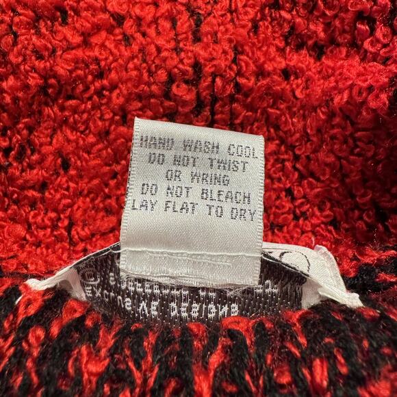 SIDEFFECTS Womens Cardigan Sweater Vintage Open Front Pockets Red Size Large - Picture 4 of 5